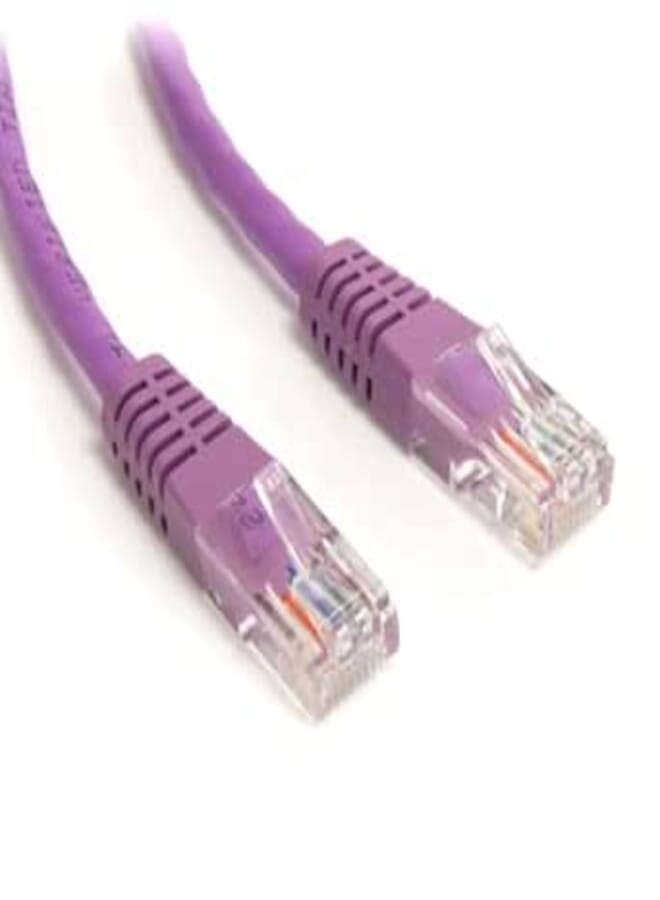 StarTech.com Purple Molded RJ45 UTP Cat 5e Patch Cable - 3 Feet (M45PATCH3PL)